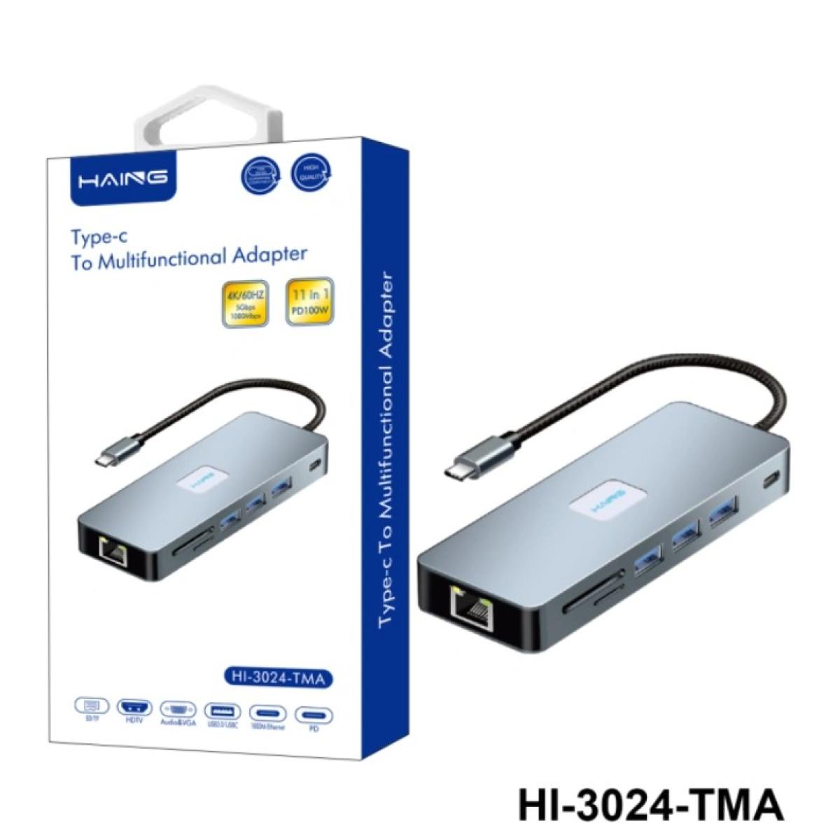 Haing Type-c To Multifunctional Adapter 11 in 1HI-3024- TMA Haing Type-c To Multifunctional Adapter 11 in 1HI-3024- TMA